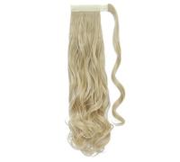 JIANBOHAIRS Ponytail Extension Heat Resistant Wavy Synthetic Wrap Around Pony tail Hairpiece for Women Daily Wear(18-613,18inches)