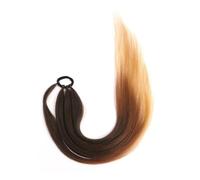 JIANBOHAIRS Ponytail Extensions Synthetic Boxing Braids Wrap Around Chignon Tail With Rubber Band Hair Ring Daily Wear(OMBRE)