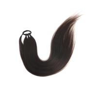 JIANBOHAIRS Ponytail Extensions Synthetic Boxing Braids Wrap Around Chignon Tail With Rubber Band Hair Ring Daily Wear(Brown Black)