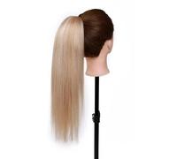 JIANBOHAIRS Ponytails Human Ponytail Hair Extensions,Clip in Pony Tail Hairpieces Extension for Women Daily Wear(P18/613,22inch 120g)