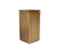 JIANBOHAIRS Square Stainless Steel Trash Can, Open-Top Large Waste Trash Container Bin with Inner Bucket and Ashtray