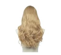 JIANBOHAIRS Synthetic Wavy U Part Wigs For Women Clip In Hair Extension Invisible Half False Wig 24inch Natural Hairpieces for Thinning Hair(Calfornia Blonde)