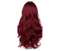 JIANBOHAIRS Synthetic Wig Ladies Middle Part Natural Large Waves Long Curly Hair Daily Cosplay High Temperature Silk Headgear for Thinning Hair