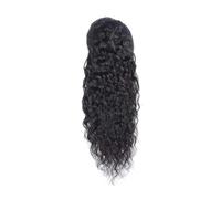 JIANBOHAIRS Water Wave Drawstring Ponytail Human Hair Extensions Brazilian Natural Hairpiece With Clip Ins 100-150g Remy Pony Tail Daily Wear(22inch 100g)