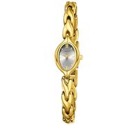 JIANDUN Vintage Women's Oval Bracelet Watch, Waterproof Stainless Steel Band with Adjustment Tool, Retro Ladies Quartz Wristwatch, Perfect for Daily Wear and Special Occasions, Gold White, Classic