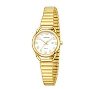 JIANDUN Waterproof Petite Gold Watch,Classic Women's Elegant with Watch,Stainless Steel Expansion Band, Water Resistant, Gold White, S(5.3"-7")