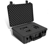 JIANFA Hard Case with Foam 280 x 240 x 130mm, Portable Waterproof Flight Case with Customizable Foam, IP67 Water Proof Grade Pelican Cases for Drones, Camera and Equipments(Black)