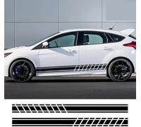 JiAnFacAI For Ford Focus 2 3 1 MK2 MK3 MK1 Car Stickers,Body Decoration Sticker Graphic Sticker Vinyl Bumper Decal Car Door Side Stripe Skirt Sticker,A-Black
