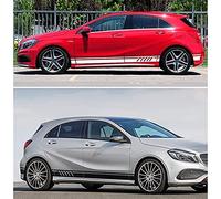 JiAnFacAI For Mercedes Benz Classe A W176 W177 A45 A180 A200 A220 A250 X117 AMG Car Stickers,Body Decoration Sticker Graphic Sticker Vinyl Bumper Decal Car Door Side Stripe Skirt Sticker,B-White