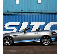 JiAnFacAI For Mercedes Benz SLK Classe R170 R171 R172 SLK55 AMG SLK200 250 Car Stickers,Body Decoration Sticker Graphic Sticker Vinyl Bumper Decal Car Door Side Stripe Skirt Sticker,B-Blue