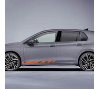 JiAnFacAI For VW Golf 8 MK8 R Line GTI GTD GTE 2020 2021 Car Stickers,Body Decoration Sticker Graphic Sticker Vinyl Bumper Decal Car Door Side Stripe Skirt Sticker,C-Red