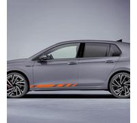 JiAnFacAI For VW Golf 8 MK8 R Line GTI GTD GTE 2020 2021 Car Stickers,Body Decoration Sticker Graphic Sticker Vinyl Bumper Decal Car Door Side Stripe Skirt Sticker,C-Orange