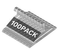 Jiang&Rong 100 Pack Metal Wire Hangers with Non Slip Notch - 16 Inch/40 cm Slim Space Saving Coat Hangers for Dry Cleaners & Home - 12 Gauge Ultra Thin Clothing Hangers, Bulk Pack (100, Silver)