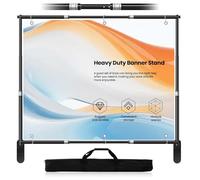 Jiang&Rong 3x3m/10x10ft Heavy Duty Backdrop Stand Kit - Adjustable Step and Repeat Photo Banner Stand for Photography, Trade Shows, Photo Booths, Events