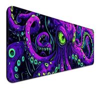 JIANG100 Octopus Monster Gaming Desk Mat, Computer Keyboard Large Extended Cool Neon Animal Mouse Pad for Office and Home, 31.5×11.8 Inches, XL