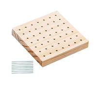 Jiangbered Crochet Blocking Boards with 8 Stainless Steel Pegs, Wooden Pegboard for Crochet Blocking Granny Squares, for Adults And Craft Enthusiasts, Multi, 10cmx10cm