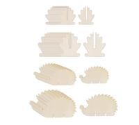 Jiangbered Set of 20 Wooden Hedgehog Cutouts for Arts And Crafts And Decorations.