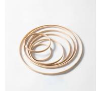 Jiangbered Wooden Hoop Bamboo Craft Wreath Hoop Macrame Dreamcatcher Hoop with Smooth Surface for Easy Painting and Wrapping Suitable for Weddings Home Showers Ceremonies , 23 cm