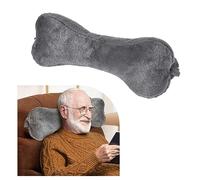 Jiangding Neck Pillow soft Bone shape for sofa Armchair Recliner Couch Office Chair Airplanes Sleeping Travel Great Pain Relief Supportive Neck Head Waist Fixable (Grey-ty)
