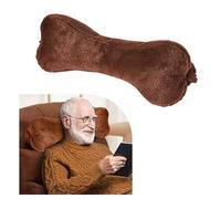 Jiangding Neck Pillow soft Bone shape for sofa Armchair Recliner Couch Office Chair Airplanes Sleeping Travel Great Pain Relief Supportive Neck Head Waist Fixable (Brown-ty)