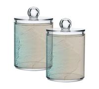 JiangGgen Beach Shells 2PC Airtight Transparent Plastic Storage Jars With Storage Lids,Food Storage Containers Plastic Can Store Food Herbs Tea Etc
