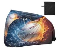 JiangGgen Bike Cover Waterproof Outdoor Storage,Baseball Water Fire Bicycle Cover Rain Sun UV Wind Proof for Mountain Bike,Road Bike,Electric Bike
