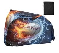 JiangGgen Bike Cover Waterproof Outdoor Storage,Baseball Water Fire Bicycle Cover Rain Sun UV Wind Proof for Mountain Bike,Road Bike,Electric Bike
