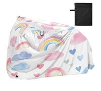 JiangGgen Bike Cover Waterproof Outdoor Storage,Clouds and Rainbows Bicycle Cover Rain Sun UV Wind Proof for Mountain Bike,Road Bike,Electric Bike