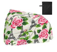 JiangGgen Bike Cover Waterproof Outdoor Storage,Flowers and The Eiffel Tower Bicycle Cover Rain Sun UV Wind Proof for Mountain Bike,Road Bike,Electric Bike