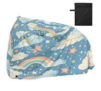 JiangGgen Bike Cover Waterproof Outdoor Storage,Rainbow White Clouds Bicycle Cover Rain Sun UV Wind Proof for Mountain Bike,Road Bike,Electric Bike
