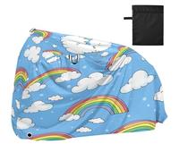 JiangGgen Bike Cover Waterproof Outdoor Storage,Rainbows and Clouds Bicycle Cover Rain Sun UV Wind Proof for Mountain Bike,Road Bike,Electric Bike