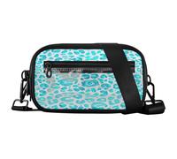 JiangGgen Blue Leopard Print Crossbody Bag,travel Purses Shoulder Handbags