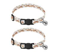 JiangGgen Cartoon Camel Dog Collar and Cat Collar with Bell,Adjustable Buckle Soft Pets Collar for Small Medium Dogs & Cats