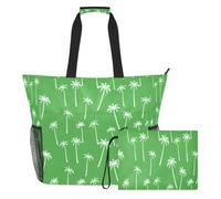 JiangGgen Cartoon Coconut Tree Beach Tote,Waterproof Beach Totes Bag Pool Bag