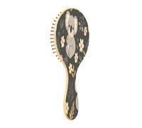 JiangGgen Cartoon Cute Koala Natural Wooden Rubber Hair Brush,Gentle Massage with Ergonomic Detangling Hair Brush for Thick Curly Thin Long Short Hair Makes Hair Smooth