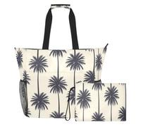 JiangGgen Coconut Tree Beach Tote,Waterproof Beach Totes Bag Pool Bag