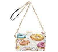 JiangGgen Crossbody Bag for Women,Colorful Doughnut Leather Crossbody Purses Shoulder Handbags with Zip Pockets for Travel, Shopping, Work