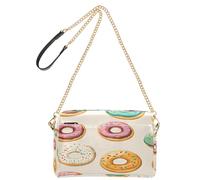 JiangGgen Crossbody Bag for Women,Colorful Doughnut Leather Crossbody Purses Shoulder Handbags with Zip Pockets for Travel, Shopping, Work