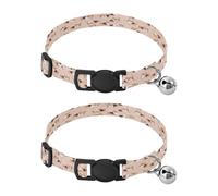 JiangGgen Cute Dog Dog Collar and Cat Collar with Bell,Adjustable Buckle Soft Pets Collar for Small Medium Dogs & Cats
