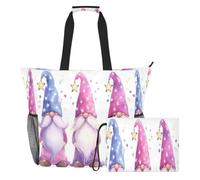 JiangGgen Cute Gnomes Beach Tote,Waterproof Beach Totes Bag Pool Bag
