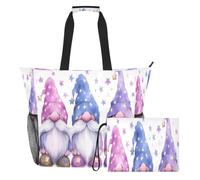 JiangGgen Cute Gnomes Beach Tote,Waterproof Beach Totes Bag Pool Bag
