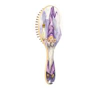 JiangGgen Cute Light Up Star Gnome Natural Wooden Rubber Hair Brush,Gentle Massage with Ergonomic Detangling Hair Brush for Thick Curly Thin Long Short Hair Makes Hair Smooth