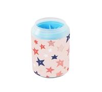 JiangGgen Dog Paw Cleaner Cup,American Flag Stars Pet Foot Cleaner with Detachable Brush Paw Washer for Small Medium Large Dogs and Cats