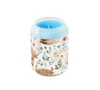 JiangGgen Dog Paw Cleaner Cup,Baby Highland Cows Pet Foot Cleaner with Detachable Brush Paw Washer for Small Medium Large Dogs and Cats