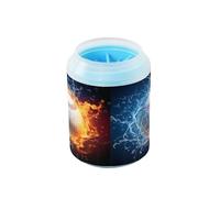 JiangGgen Dog Paw Cleaner Cup,Baseball Water Fire Pet Foot Cleaner with Detachable Brush Paw Washer for Small Medium Large Dogs and Cats