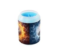 JiangGgen Dog Paw Cleaner Cup,Baseball Water Fire Pet Foot Cleaner with Detachable Brush Paw Washer for Small Medium Large Dogs and Cats