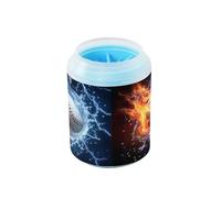 JiangGgen Dog Paw Cleaner Cup,Baseball Water Fire Pet Foot Cleaner with Detachable Brush Paw Washer for Small Medium Large Dogs and Cats