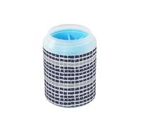JiangGgen Dog Paw Cleaner Cup,Black and Grey Check Pet Foot Cleaner with Detachable Brush Paw Washer for Small Medium Large Dogs and Cats