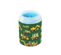 JiangGgen Dog Paw Cleaner Cup,Cartoon Excavator Pet Foot Cleaner with Detachable Brush Paw Washer for Small Medium Large Dogs and Cats