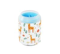 JiangGgen Dog Paw Cleaner Cup,Cartoon Giraffe Pet Foot Cleaner with Detachable Brush Paw Washer for Small Medium Large Dogs and Cats